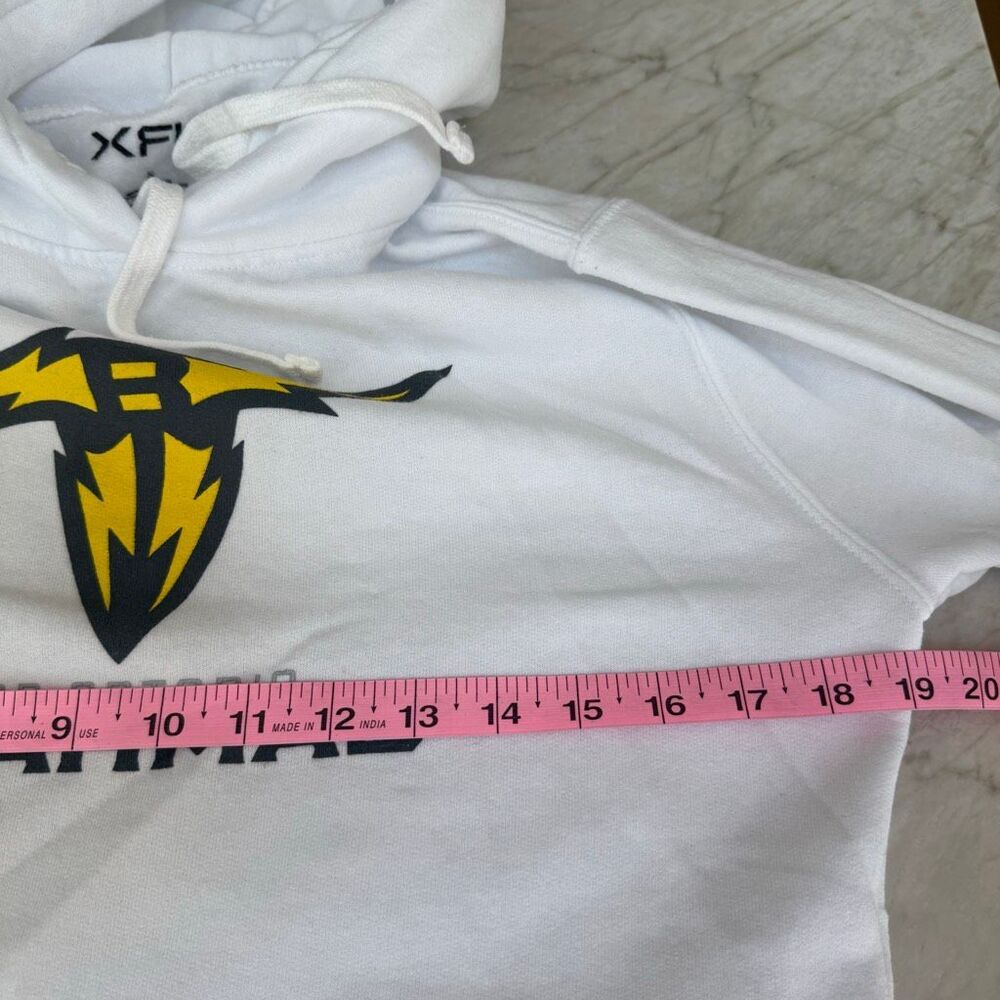 XFL San Antonio Brahmas Hoodie Adult Small S White Football Pullover - Picture 3 of 4